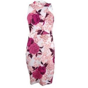 GUESS PRINTED SCUBA APRON DRESS